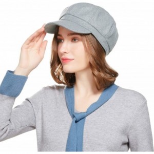 Newsboy Caps Beret Corduroy Newsboy Hat for Women Visor Adjustable Winter Octagonal Cap for Ladies - Light Gray - CS18I8ASGEK...