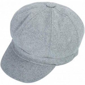 Newsboy Caps Beret Corduroy Newsboy Hat for Women Visor Adjustable Winter Octagonal Cap for Ladies - Light Gray - CS18I8ASGEK...