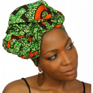 Headbands 100% African Wax Cotton Ankara Print Headwraps & Turbans - Authenthic Kente Fabric Head Wraps - Tic Tac - C718TCH32...