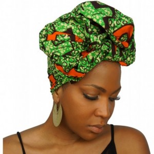 Headbands 100% African Wax Cotton Ankara Print Headwraps & Turbans - Authenthic Kente Fabric Head Wraps - Tic Tac - C718TCH32...
