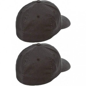 Baseball Caps Flexfit Garment Washed Cotton Dad Hat - Low Profile- Stretch Flex Fit Ballcap w/Hat Liner - 2-pack Black - C518...