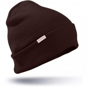 Skullies & Beanies Beanie for Men and Women Thermal Acrylic Knit Winter Hats Warm Mens Gifts - Brown - CO18ANHXARE $18.45