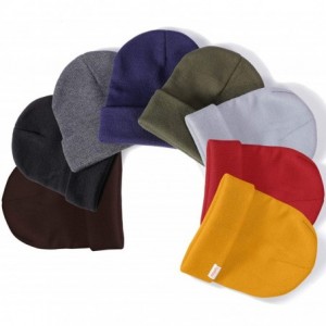 Skullies & Beanies Beanie for Men and Women Thermal Acrylic Knit Winter Hats Warm Mens Gifts - Brown - CO18ANHXARE $10.93