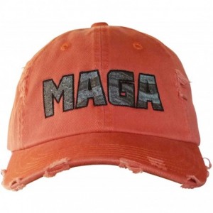 Baseball Caps MAGA Hat - Trump Cap - Orangerippeddistressed-maga/Armygreen - C718R4WSID3 $21.68