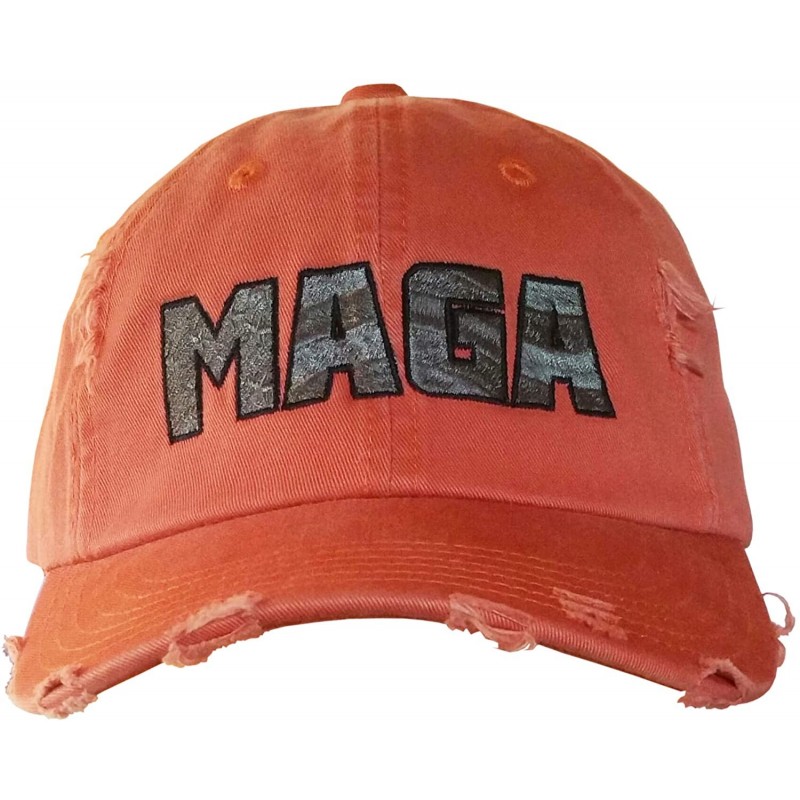 Baseball Caps MAGA Hat - Trump Cap - Orangerippeddistressed-maga/Armygreen - C718R4WSID3 $21.68