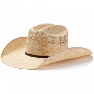 Cowboy Hats Western Cowboy Hat Straw Sisal Double S Crown Natural A73148 - Natural - C217YQ7XTO8 $98.20