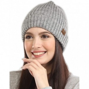 Skullies & Beanies Winter Beanie Knit Hats for Men & Women - Cold Weather Stylish Toboggan Skull Cap - Pearl - CK18HDMKK7W $6.96