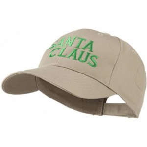 Baseball Caps Christmas Hat with Santa Claus Embroidered Cap - Khaki - CL11GI6O3A9 $19.53