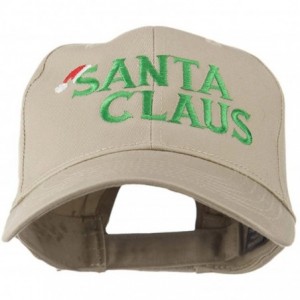 Baseball Caps Christmas Hat with Santa Claus Embroidered Cap - Khaki - CL11GI6O3A9 $19.53