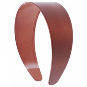 Headbands Brown 2 Inch Hard Plastic Headband with Teeth - Brown - CI128CA3KKR $8.63