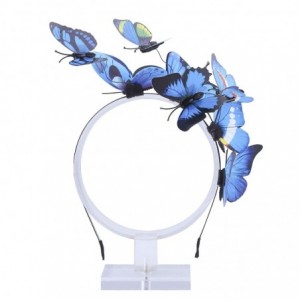 Headbands Butterfly Headband Printed Costume - Navy Blue-1 - CA18QNWG4II $24.13