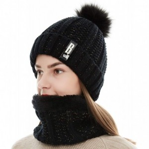 Skullies & Beanies Womens Winter Pompom Slouchy - Black - CM18AUD050O $9.25