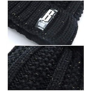 Skullies & Beanies Womens Winter Pompom Slouchy - Black - CM18AUD050O $9.25