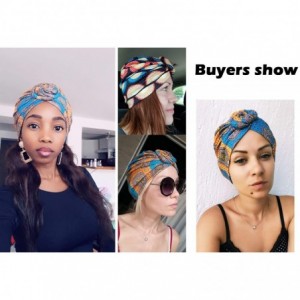 Skullies & Beanies 1Pack/2Packs/4Packs Women Turban African Pattern Knot Headwrap Beanie Pre-Tied Bonnet Chemo Cap Hair Loss ...