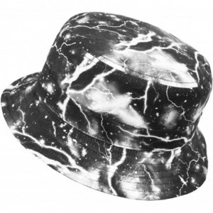 Bucket Hats Fashionable Unisex Printed Pattern Bucket Hat - Bk2104black - CI12HRP5CDH $11.47