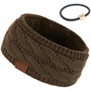 Cold Weather Headbands Winter Fuzzy Fleece Lined Thick Knitted Headband Headwrap Earwarmer(HW-20)(HW-33) - CI18XEDORZ3 $22.07