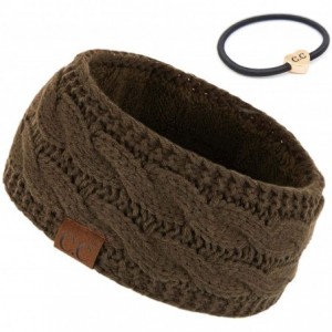 Cold Weather Headbands Winter Fuzzy Fleece Lined Thick Knitted Headband Headwrap Earwarmer(HW-20)(HW-33) - CI18XEDORZ3 $9.10