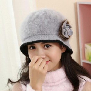 Berets Fashion Warm Winter WomenKnit Ski Crochet Slouch Hat Cap - Gray - CY12N5KHMTE $9.76