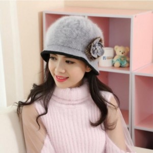 Berets Fashion Warm Winter WomenKnit Ski Crochet Slouch Hat Cap - Gray - CY12N5KHMTE $9.76