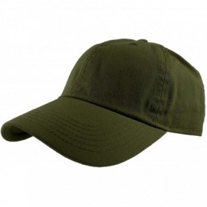 Baseball Caps Baseball Caps Dad Hats 100% Cotton Polo Style Plain Blank Adjustable Size - Army Green - CO18IKQ8NX9 $10.96