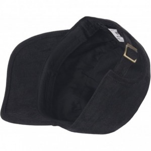 Baseball Caps A184 Army Cap Winter Basic Style Plain Corduroy Golf Club Cadet Military Hat - Black - CA189599GIU $22.82