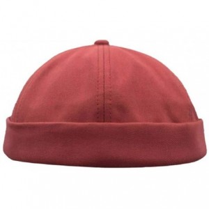 Skullies & Beanies Docker Leon Harbour Hat Watch Cap Breathable Mesh Design Retro Brimless Beanie Hat Unisex - Retro-pink - C...