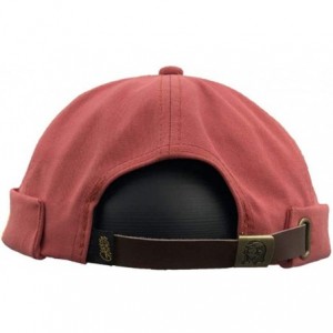 Skullies & Beanies Docker Leon Harbour Hat Watch Cap Breathable Mesh Design Retro Brimless Beanie Hat Unisex - Retro-pink - C...