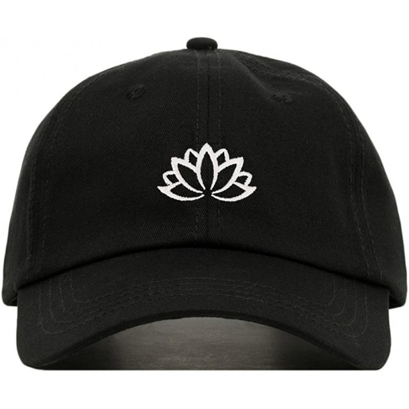 Baseball Caps Lotus Flower Baseball Hat- Embroidered Dad Cap- Unstructured Soft Cotton- Adjustable Strap Back (Multiple Color...