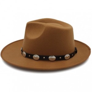 Fedoras Wide Brim Autumn Hat Female Fashion Top Hat Jazz Cap Winter Fedora Hat for Women Wool Hat Fashion Chapeau Femme - CR1...