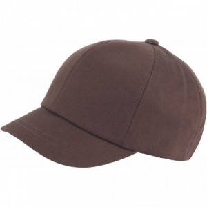 Baseball Caps B409 Empty Plain Ball Cap Cute Short Bill Design Cotton Baseball Hat Truckers - Brown - CH18ERN5WEC $21.94