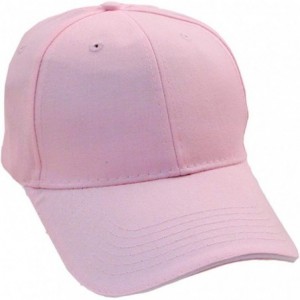 Baseball Caps Low Profile Baseball Cap - Solid Color Shell Athletic Hat - Pink/ White - C318A6Q5U7M $8.64