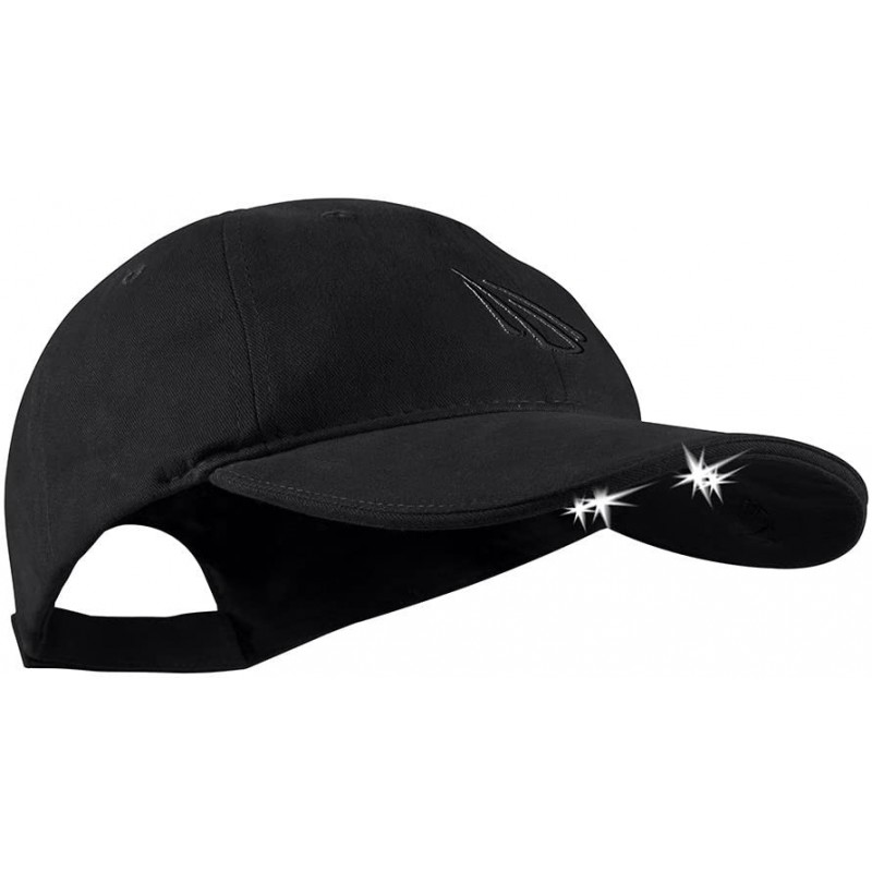 Baseball Caps Panther Vision 4 LED Structured PowerCap - Black - CM11B5IQLKV $19.71