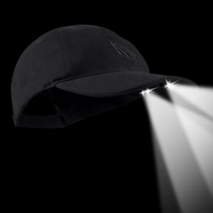 Baseball Caps Panther Vision 4 LED Structured PowerCap - Black - CM11B5IQLKV $19.71