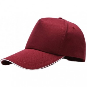 Baseball Caps Fashion Unisex Baseball Cap- No Logo Adjustable Outdoor Sports Visor Hat - Solid Color - 6 - CO1808RTEZY $16.98