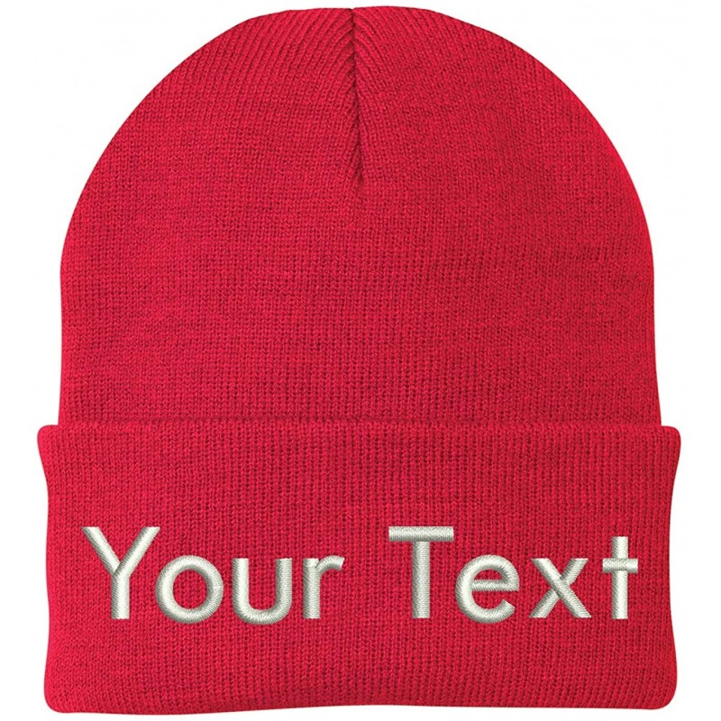 Skullies & Beanies Design Your Own Beanie Custom Beanie - Red - CK18YWRCGSH $15.21