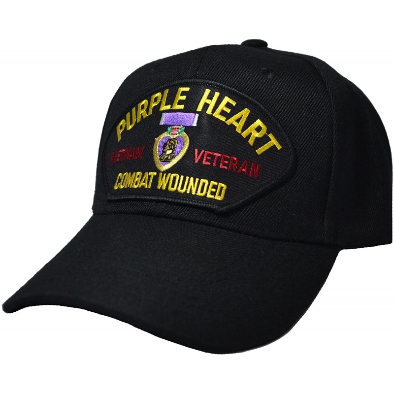 Baseball Caps Purple Heart Vietnam Veteran Combat Wounded Cap - C412DJFXJEN $16.14