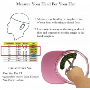 Visors Sun Sports Visor Men Women - 100% Cotton Cap Hat - Pink - CY17YT5Z9N2 $11.84