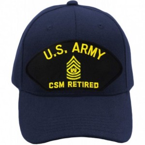 Baseball Caps US Army - CSM Retired Hat/Ballcap Adjustable One Size Fits Most - Navy Blue - CR18OOR9LXM $41.92