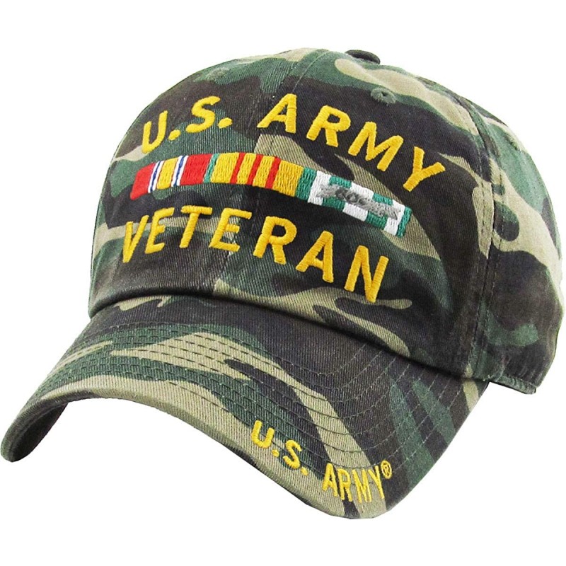 Baseball Caps US Army Official Licensed Premium Quality Only Vintage Distressed Hat Veteran Military Star Baseball Cap - CR18...