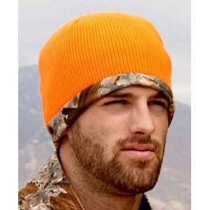 Skullies & Beanies Reversible Poly Beanie - Desert Shadow/Blaze - Desert Shadow/Blaze Orange - CA11CWDNX0T $13.87