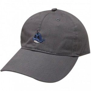 Baseball Caps Whale Unicorn Cotton Baseball Dad Cap - Dark Grey - CR183XDZ9X2 $15.31