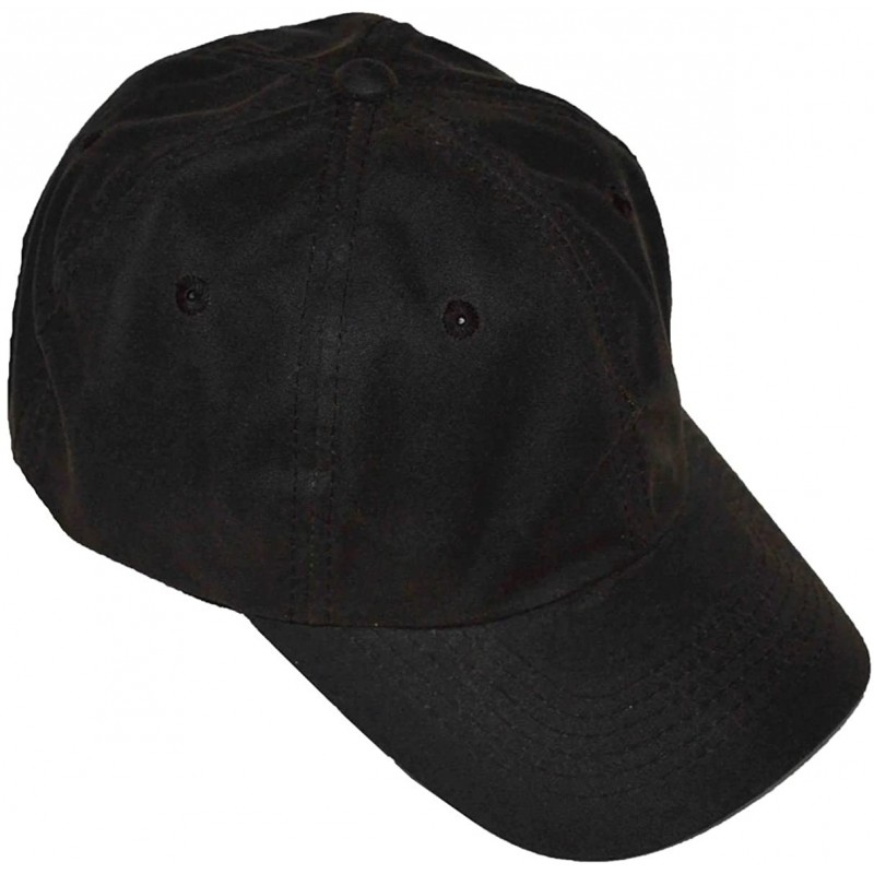 Baseball Caps Polo Style Low-Profile Oil Cloth Water Repellent Baseball Cap - Brown - CI12FDYSSRV $22.66