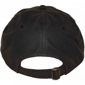 Baseball Caps Polo Style Low-Profile Oil Cloth Water Repellent Baseball Cap - Brown - CI12FDYSSRV $22.66