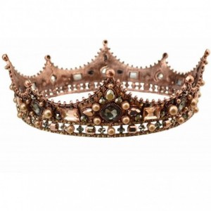 Headbands Luxury Pearl Bridal Wedding Party Crystal Queen Crown(A1059) - CJ185KA9NEU $93.16