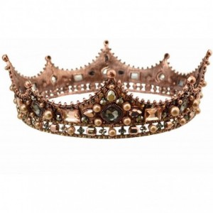 Headbands Luxury Pearl Bridal Wedding Party Crystal Queen Crown(A1059) - CJ185KA9NEU $51.76