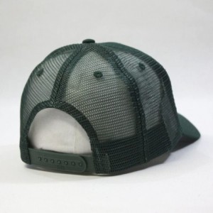 Baseball Caps Plain Cotton Twill Mesh Adjustable Snapback Low Profile Baseball Cap - Dark Green - CI12F436UGH $10.67