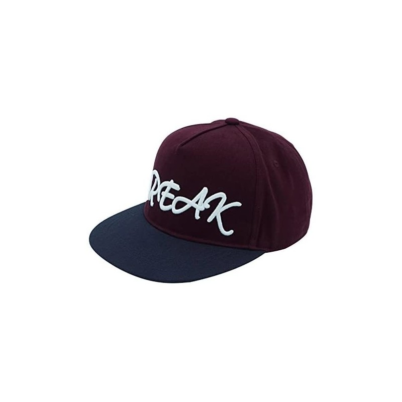 Baseball Caps Boys Baseball Cap- Boys Flat Bill Girls Sun Hat- Unisex Baseball Hat - Burgundy and Navy-break - CF18548XRT9 $1...