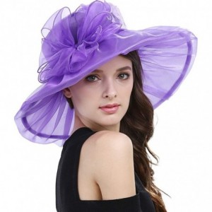 Sun Hats Women's Lace Fascinators Floppy Sun Hat for Kentucky Derby- Royal Ascot- Church- Wedding- Tea Party- Easter - CL17YU...