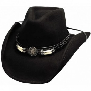 Cowboy Hats Skynard" Pinchfront Felt Cowboy Hat 0445BL - CQ11BSY6MFV $90.29