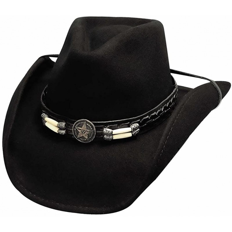 Cowboy Hats Skynard" Pinchfront Felt Cowboy Hat 0445BL - CQ11BSY6MFV $50.56